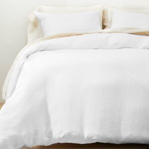 Casaluna - Full/Queen Hemp Duvet & Sham Set White - Casaluna White
